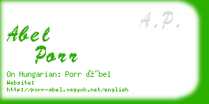 abel porr business card